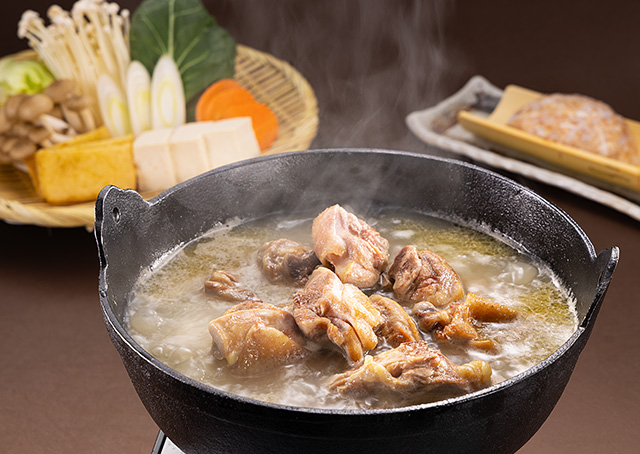 写真：自慢の鶏鍋